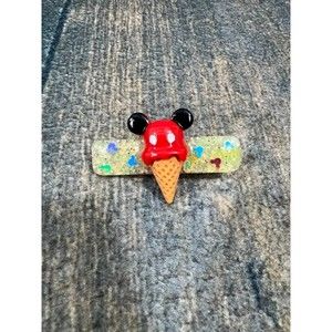 Beau Charming Handmade Girls Mickey Ice Cream Hair Clip!